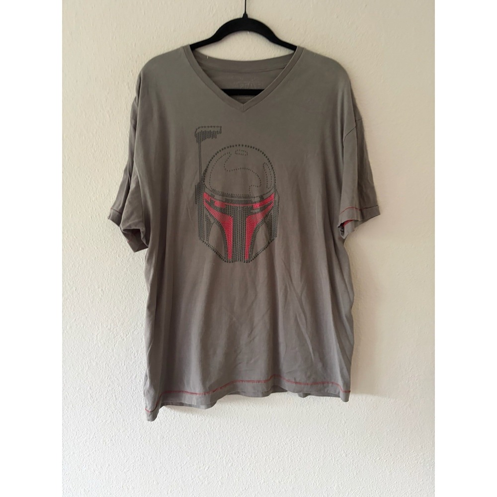Star Wars Boba Fett 2012 Marc Ecko Tshirt Gray Mens 2XL Vneck